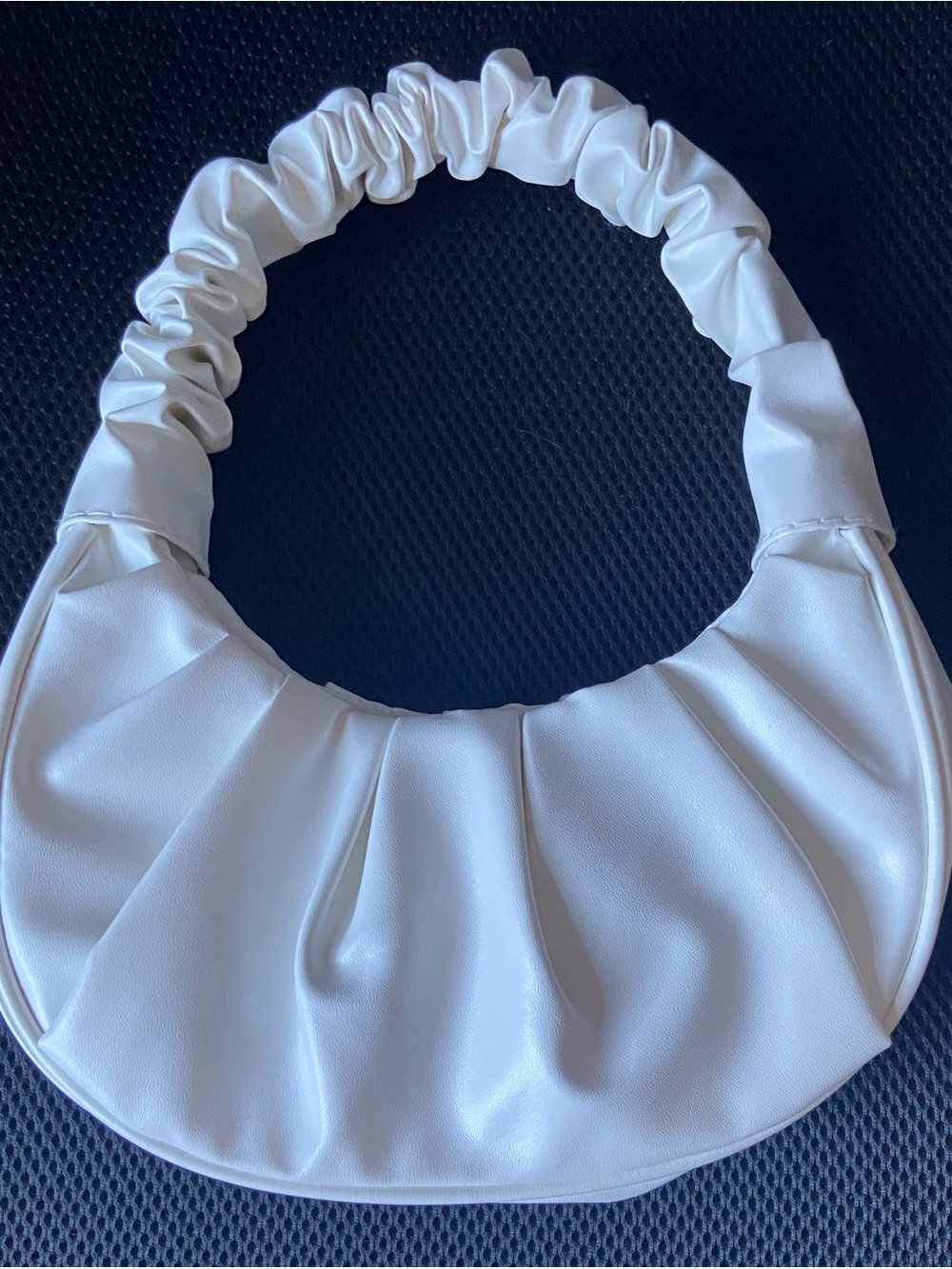 White Ruched Mini Purse - Picture 4 of 6